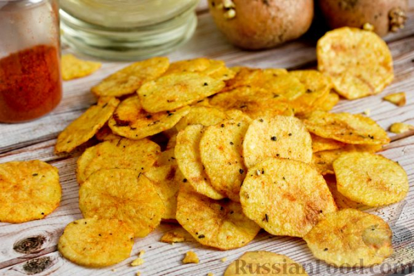 Картофельные чипсы в микроволновке