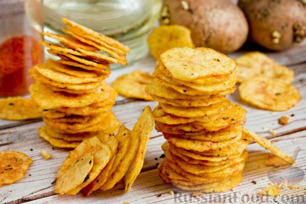 Картофельные чипсы в микроволновке