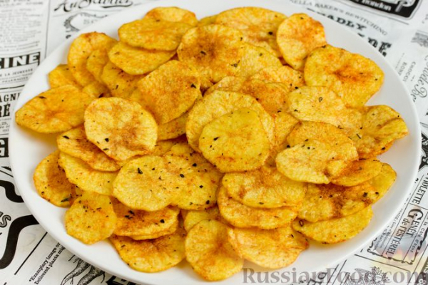 Картофельные чипсы в микроволновке