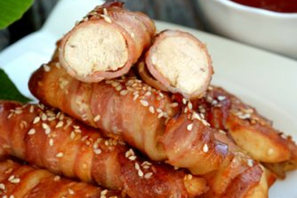 Куриное филе, запечённое в беконе