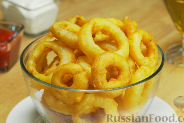 Луковые кольца в кляре