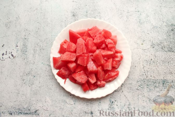 Арбузный смузи на йогурте, с мёдом