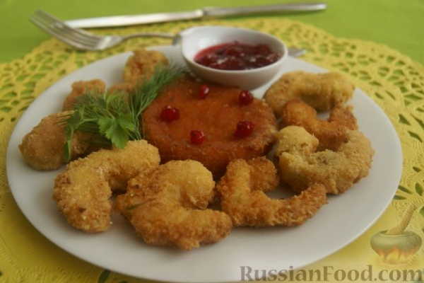 Креветки в хрустящей сырной корочке