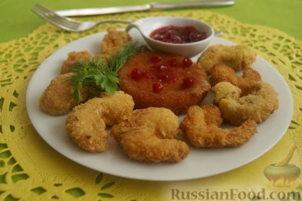 Креветки в хрустящей сырной корочке