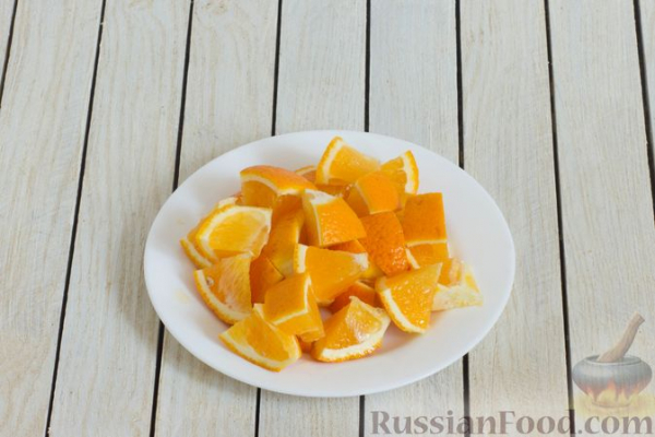 Сливы, перетёртые с апельсином и сахаром, на зиму
