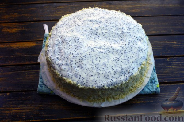 Сметанный торт с маком