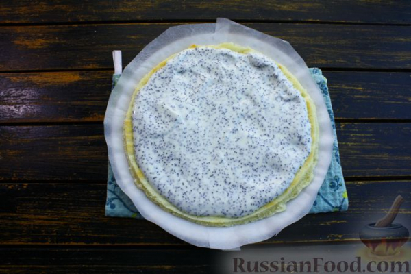 Сметанный торт с маком