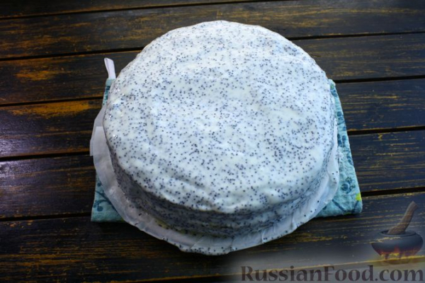 Сметанный торт с маком