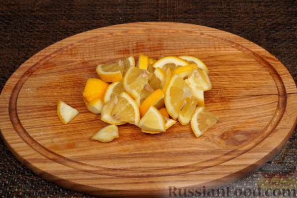 Лимонный пирог из песочного теста на сметане