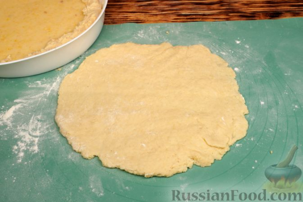 Лимонный пирог из песочного теста на сметане