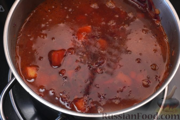 Борщ с краснокочанной капустой