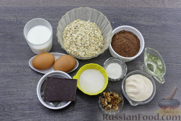 Брауни с овсянкой (на сковороде)