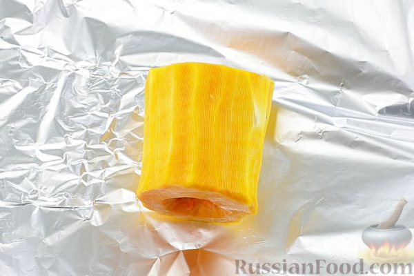 Десерт из тыквы с бананом, киви и шоколадом