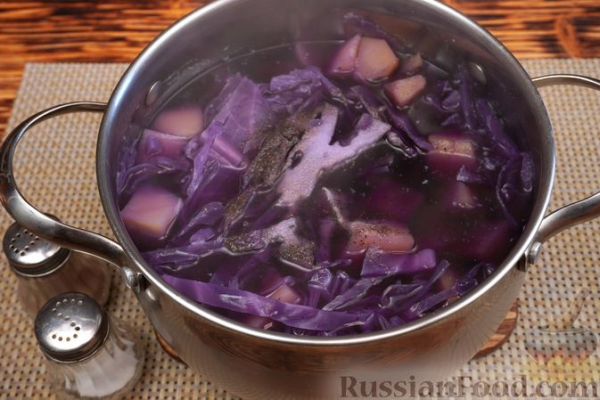 Крем-суп из краснокочанной капусты