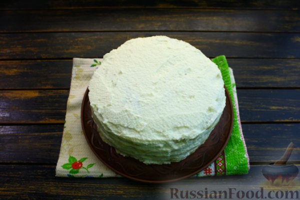 Маковый торт на сковороде, с творожно-масляным кремом