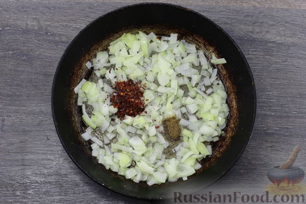 Рагу из курицы с тыквой и фасолью