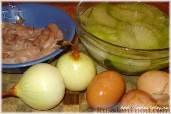 Салат из редьки с курицей