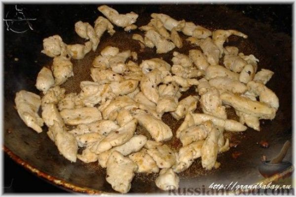 Салат из редьки с курицей