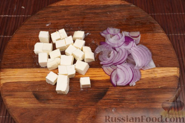 Салат из свёклы со стручковой фасолью и фетой