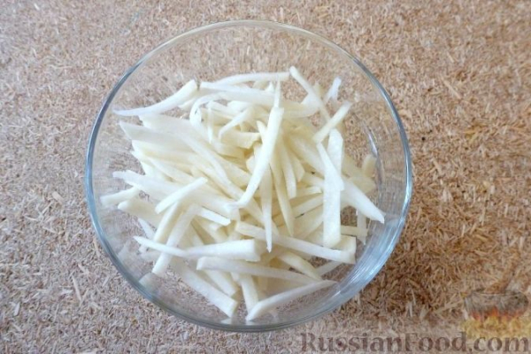Салат "Удивлённая студентка" из редьки