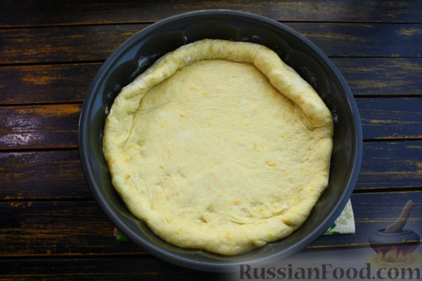 Сдобный пирог на топлёном молоке, с цедрой и ореховым штрейзелем