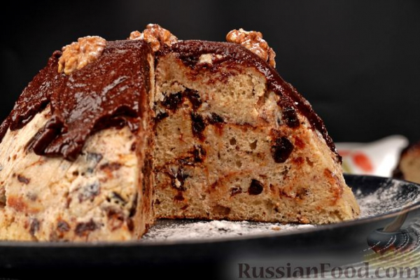 Торт "Панчо" с черносливом, сметаной и грецкими орехами