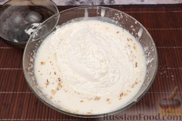 Торт "Панчо" с черносливом, сметаной и грецкими орехами