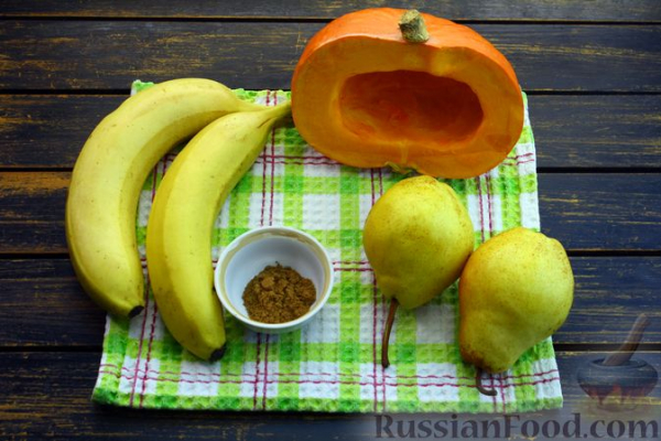 Тыквенный смузи с грушей и бананом