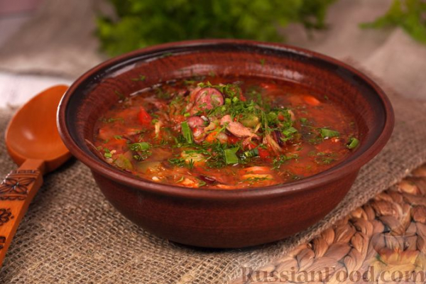 Айнтопф с квашеной капустой и копчёностями