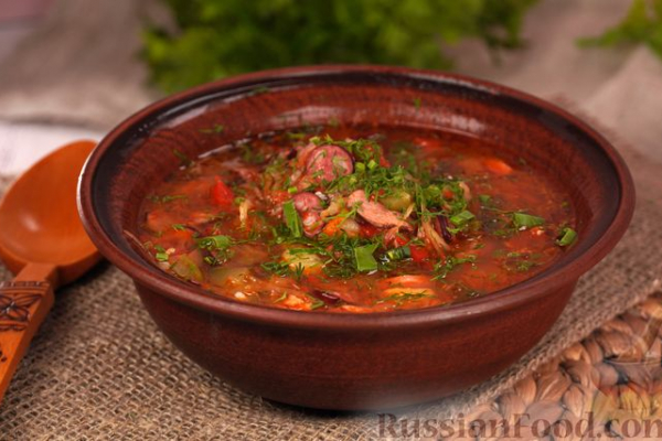 Айнтопф с квашеной капустой и копчёностями
