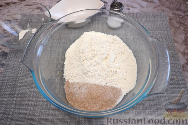 Гречневый киш с творогом, грибами и орехами