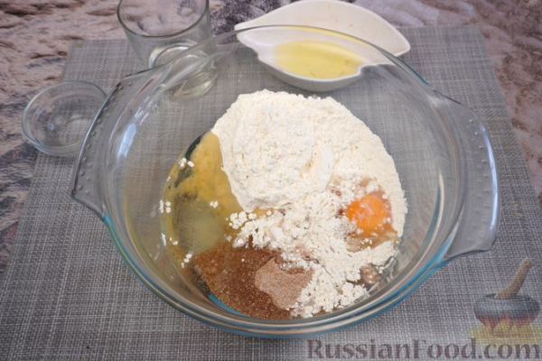 Гречневый киш с творогом, грибами и орехами