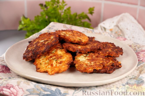 Оладьи из цветной капусты с сыром
