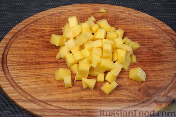 Рагу с фаршем, картошкой, тыквой и фасолью