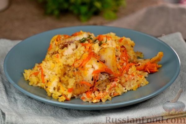 Рис с рыбой (в духовке)