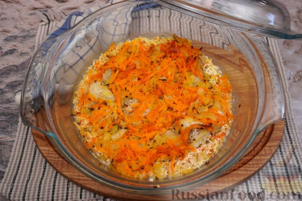 Рис с рыбой (в духовке)