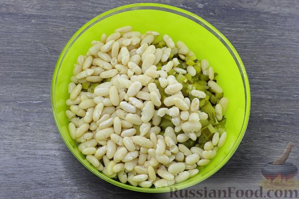 Винегрет с фасолью и нутом