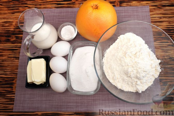 Грейпфрутовый пирог с сиропной пропиткой
