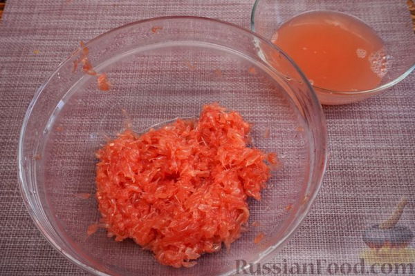 Грейпфрутовый пирог с сиропной пропиткой