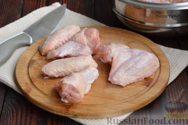 Пряные жареные куриные крылышки