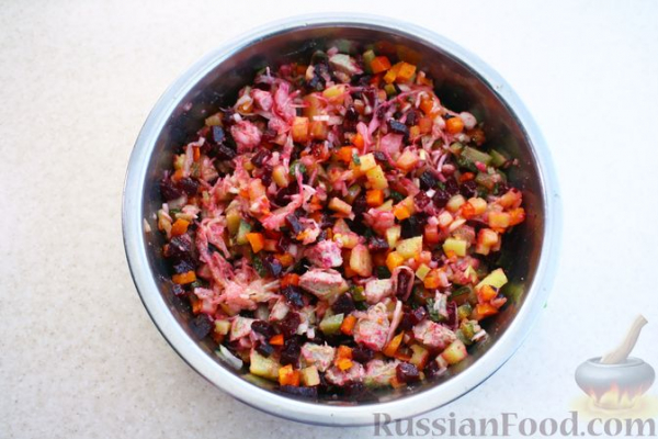 Винегрет с мясом