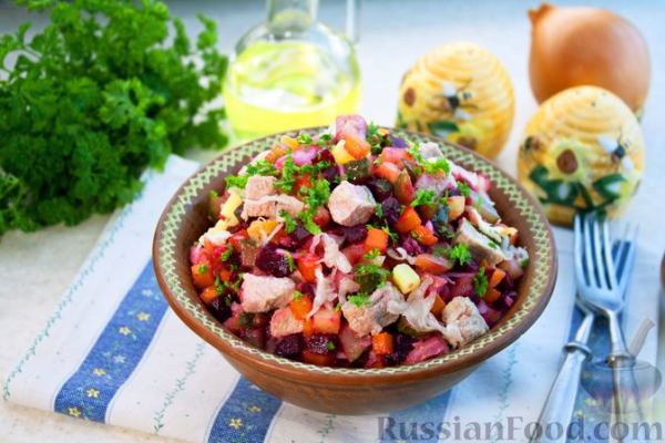 Винегрет с мясом