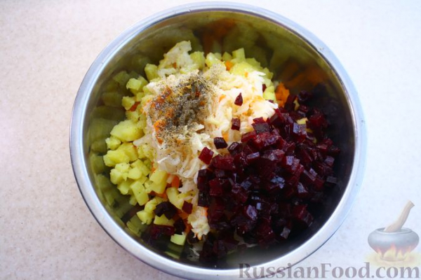 Винегрет с мясом