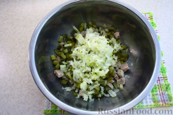Винегрет с мясом