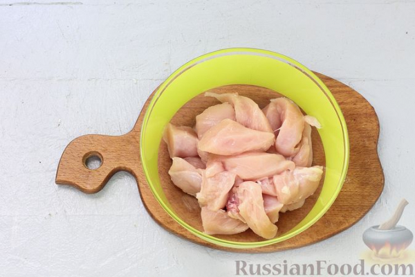 Жареное куриное филе в сметанно-соевом кляре