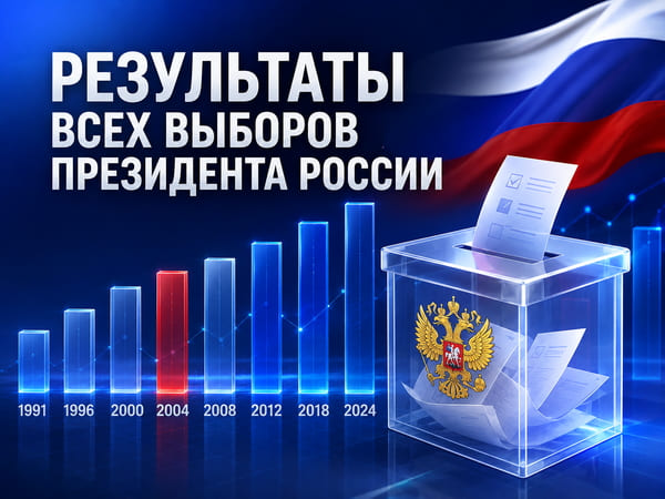 Результаты голосований на всех выборах президента России + РСФСР