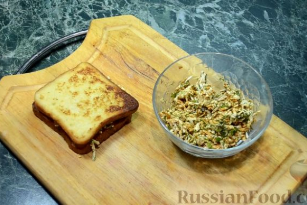 Гренки с сыром, на завтрак
