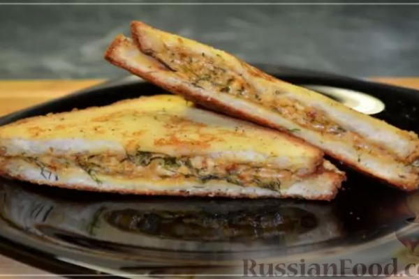 Гренки с сыром, на завтрак