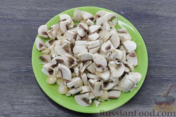 Картофельная запеканка с курицей и шампиньонами