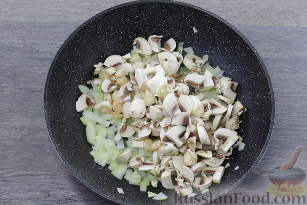 Картофельная запеканка с курицей и шампиньонами